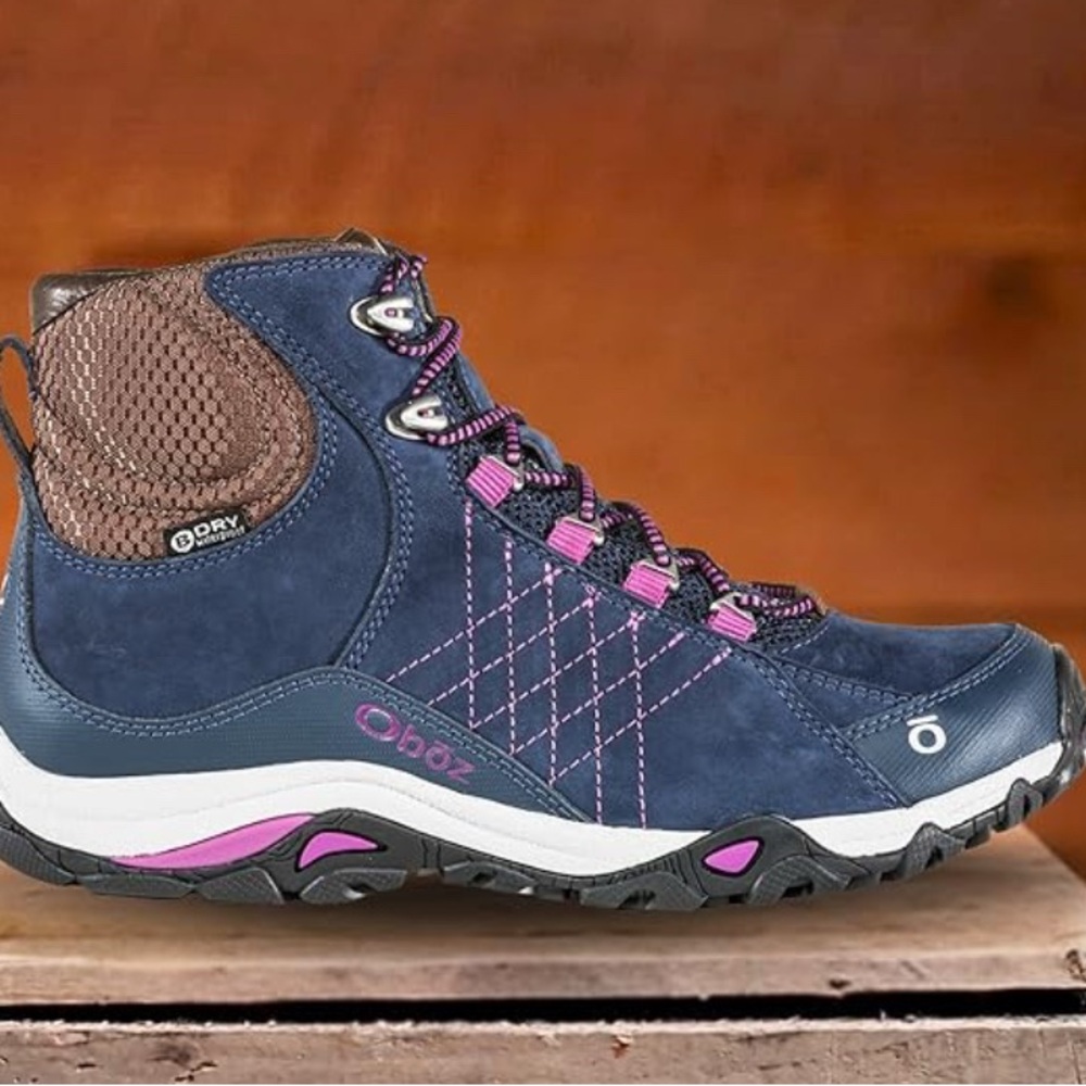 Oboz Women's Navy & Pink Waterproof Hiking Boot